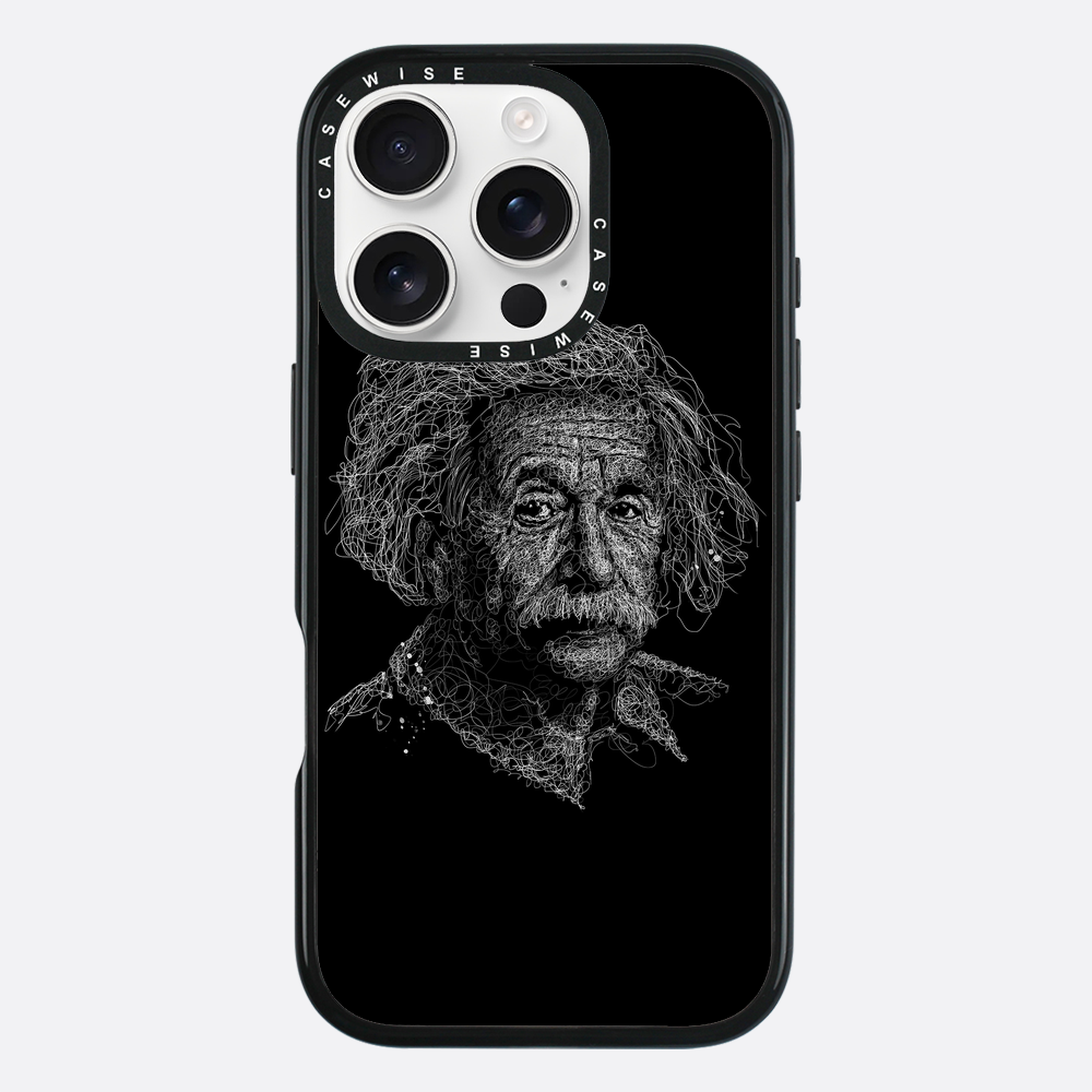 digital scribble art design inspired by albert einstein - Etui