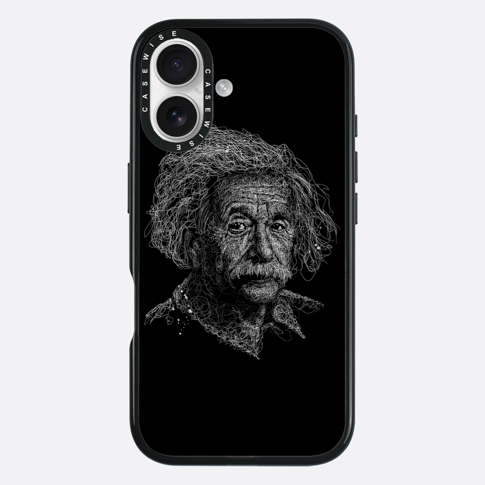 digital scribble art design inspired by albert einstein - Etui
