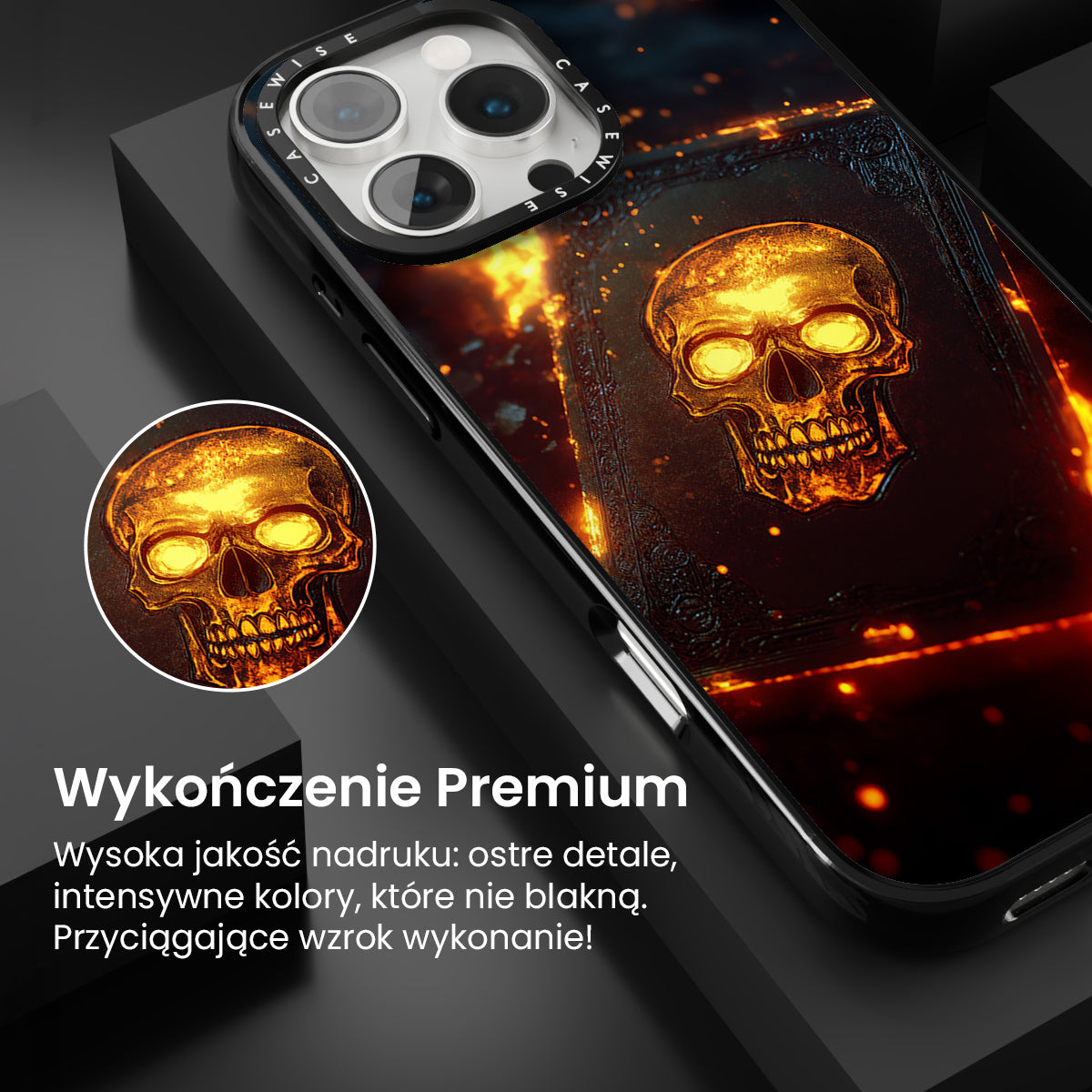 Skull Fire Book Card - Etui