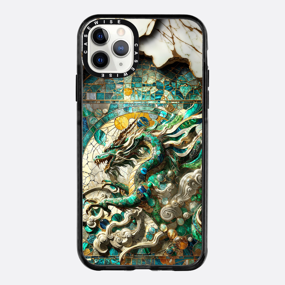 Asian Jade Dragon Kintsugi - Etui