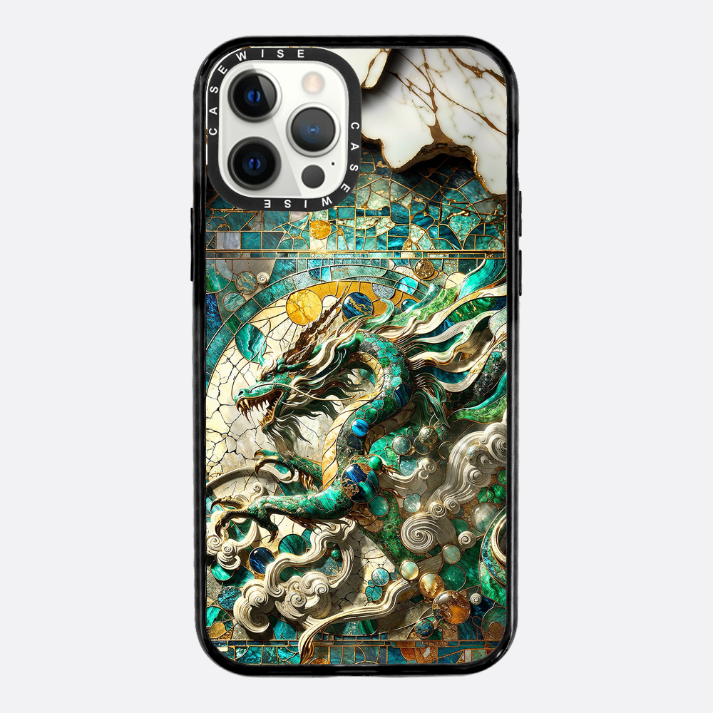 Asian Jade Dragon Kintsugi - Etui