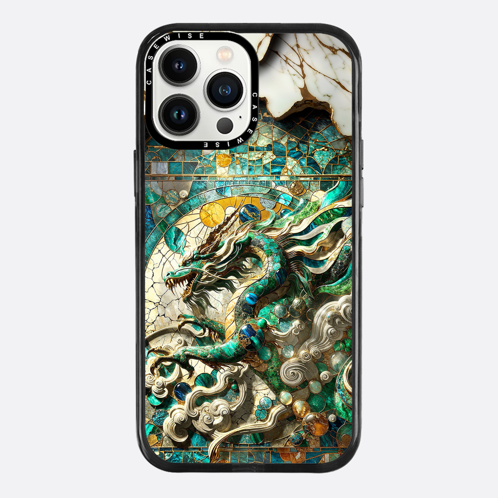 Asian Jade Dragon Kintsugi - Etui
