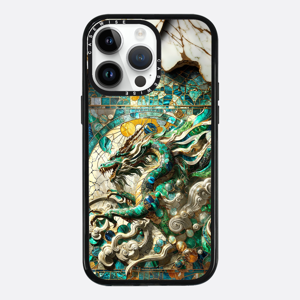Asian Jade Dragon Kintsugi - Etui
