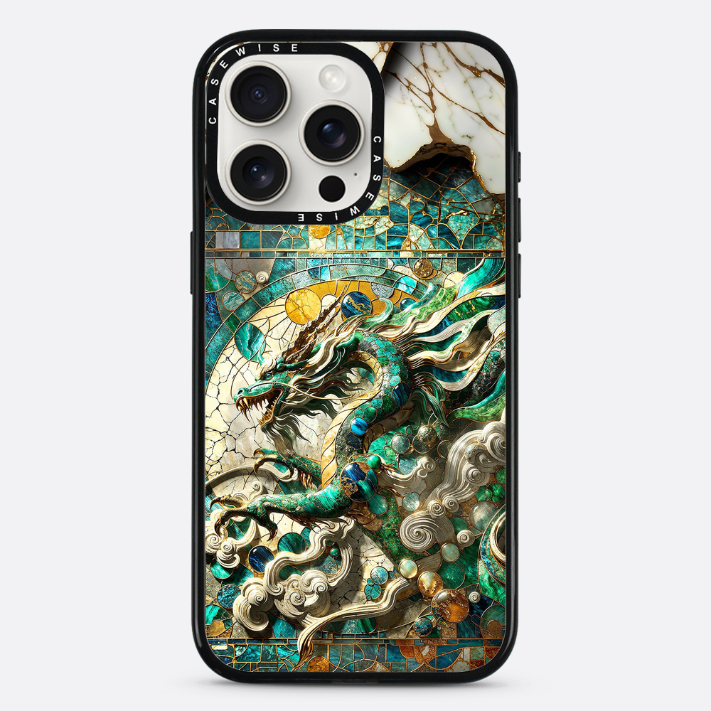 Asian Jade Dragon Kintsugi - Etui