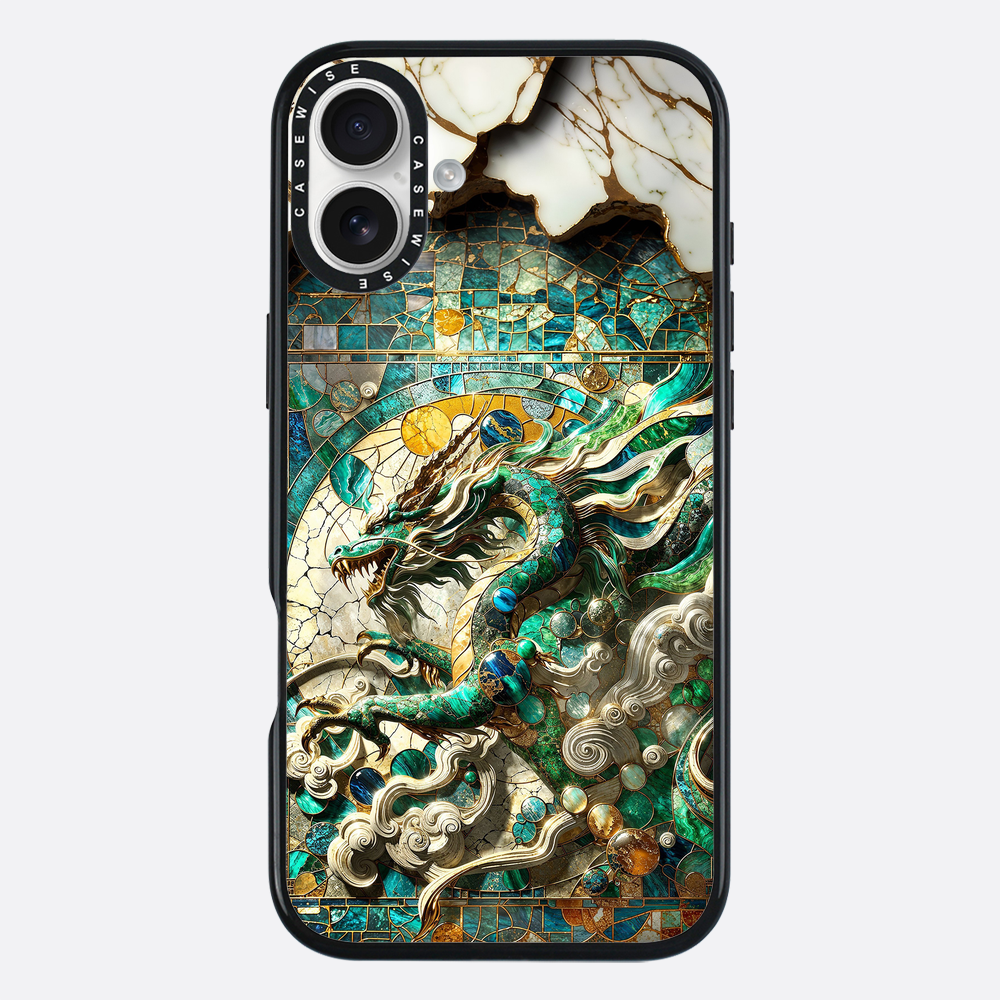 Asian Jade Dragon Kintsugi - Etui