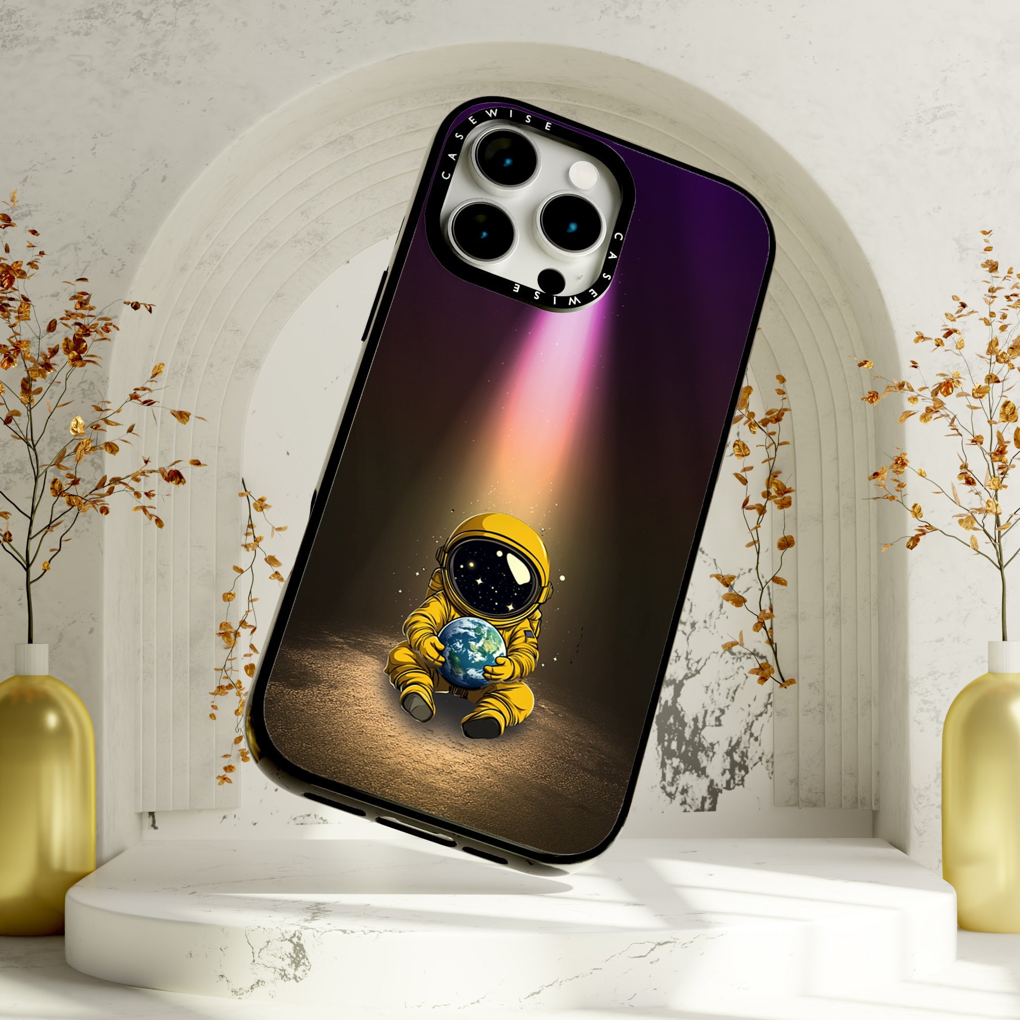 Light Astronaut Holding Earth Funny - Etui