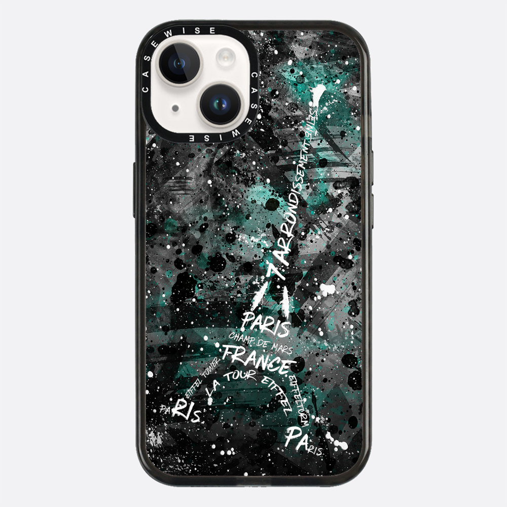 Digital Art Eiffel Tower turquoise - Etui