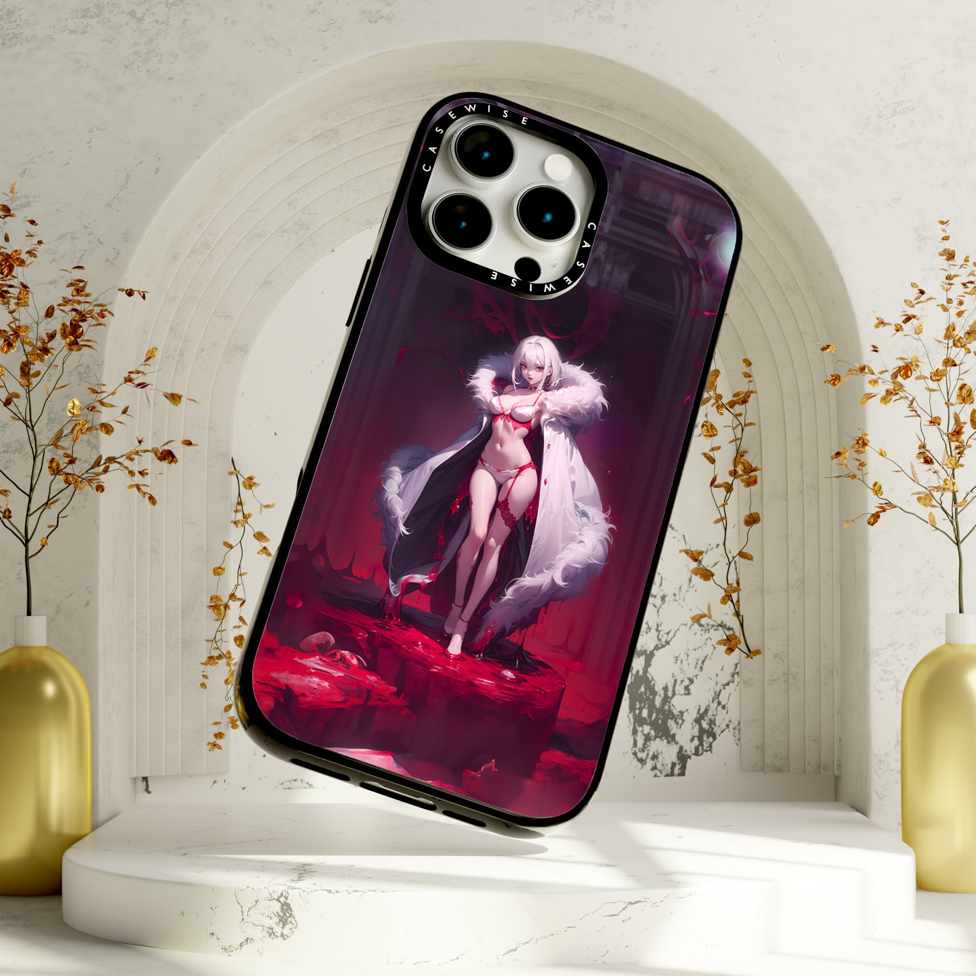 White Dress Anime Girl - Etui