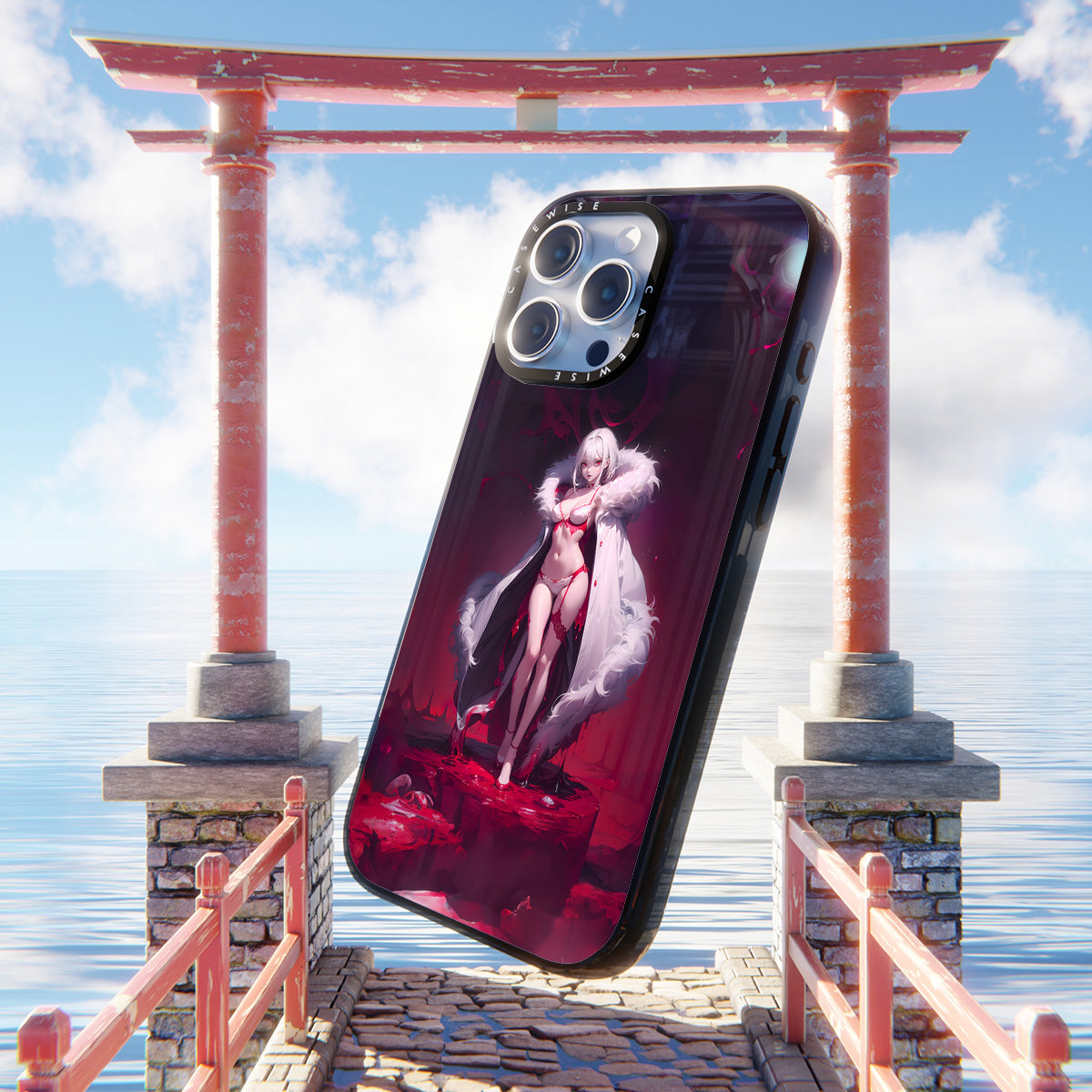 White Dress Anime Girl - Etui