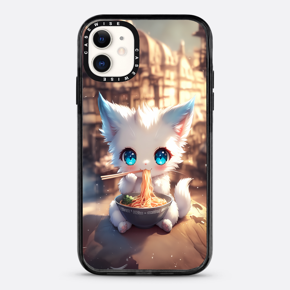 White Baby Ramen Kitten - Etui