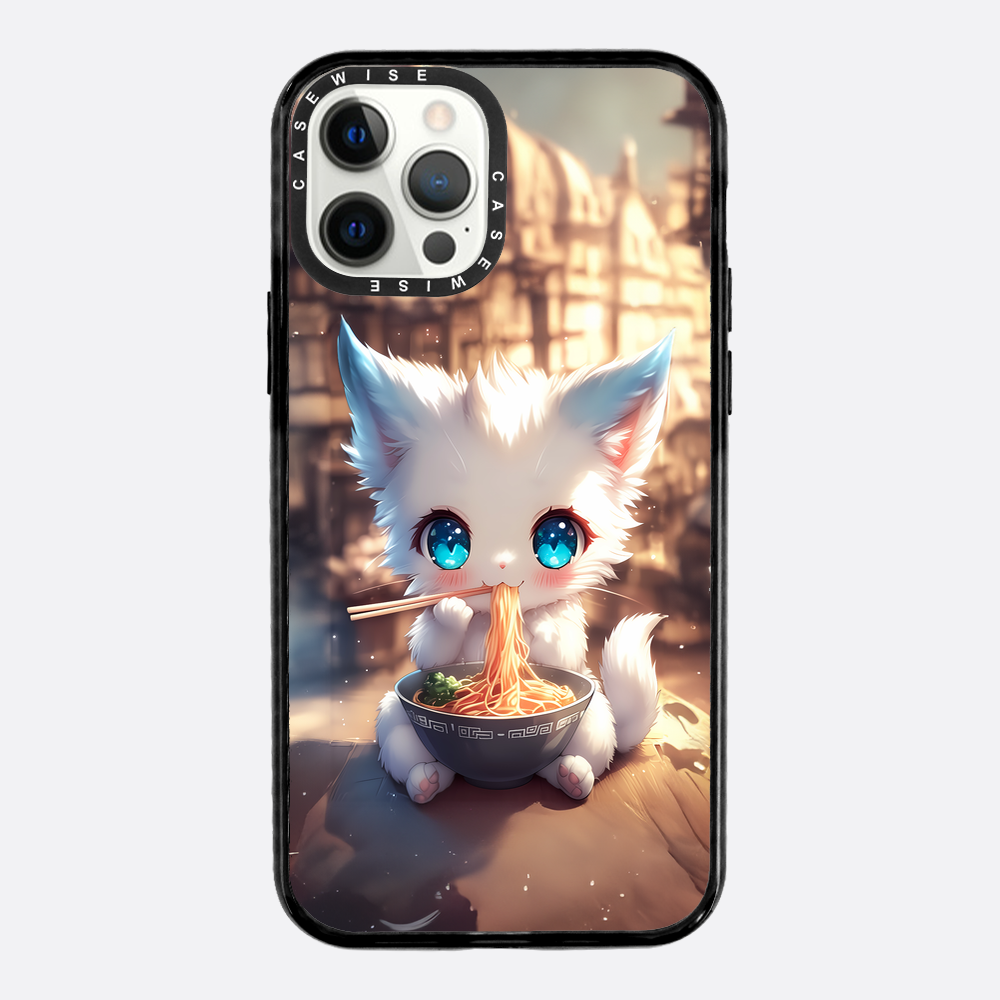 White Baby Ramen Kitten - Etui