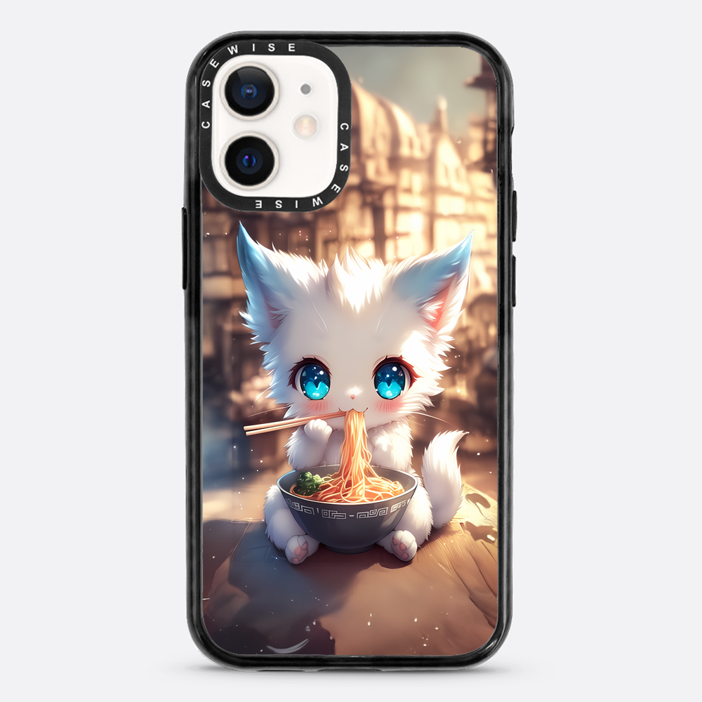 White Baby Ramen Kitten - Etui