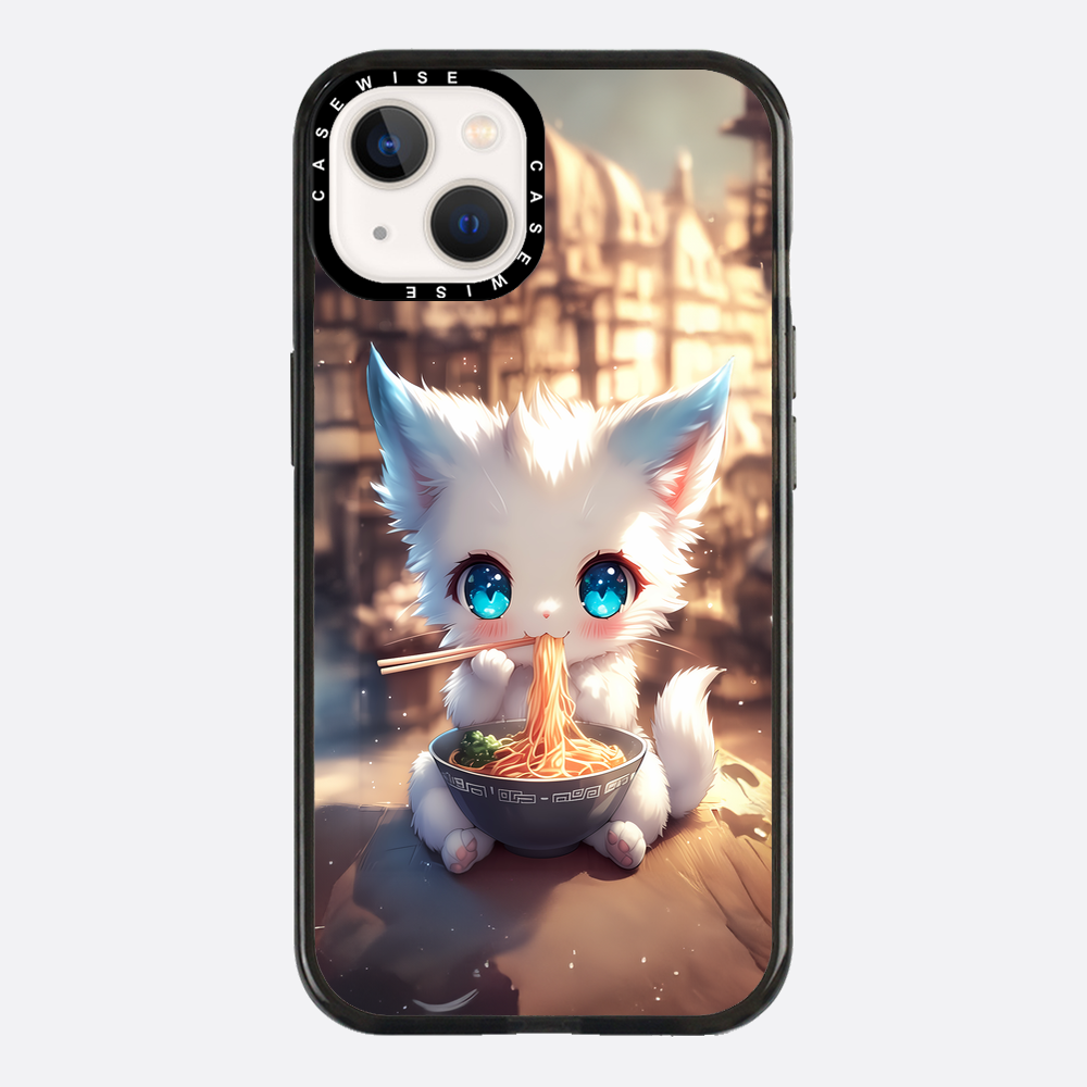 White Baby Ramen Kitten - Etui