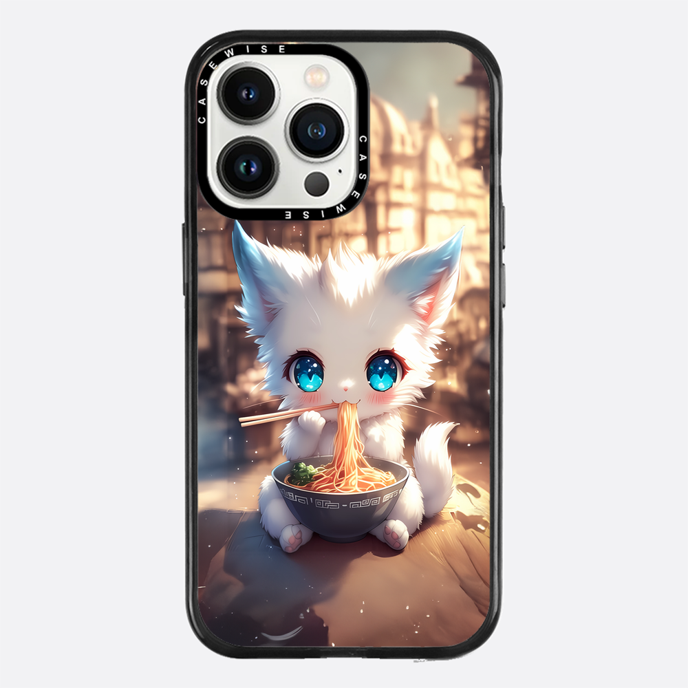 White Baby Ramen Kitten - Etui
