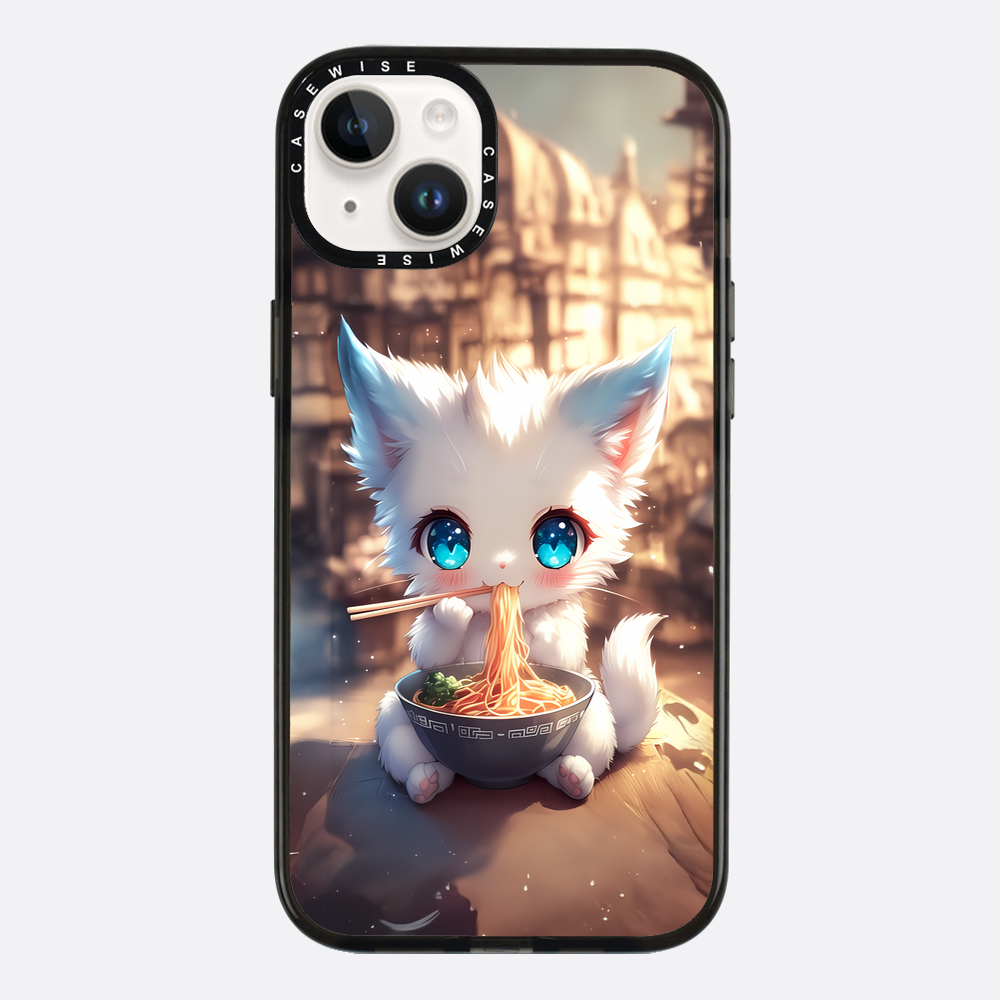 White Baby Ramen Kitten - Etui