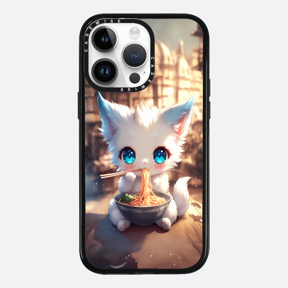 White Baby Ramen Kitten - Etui