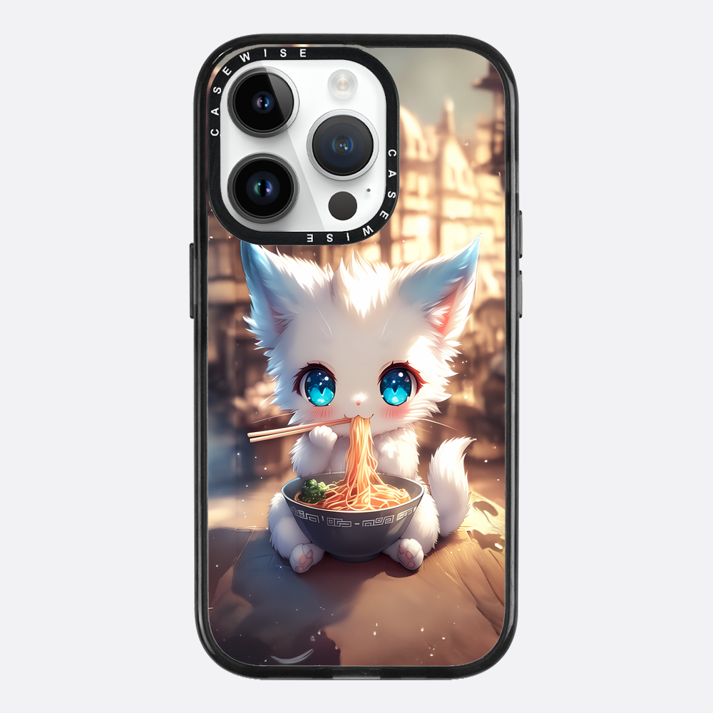 White Baby Ramen Kitten - Etui
