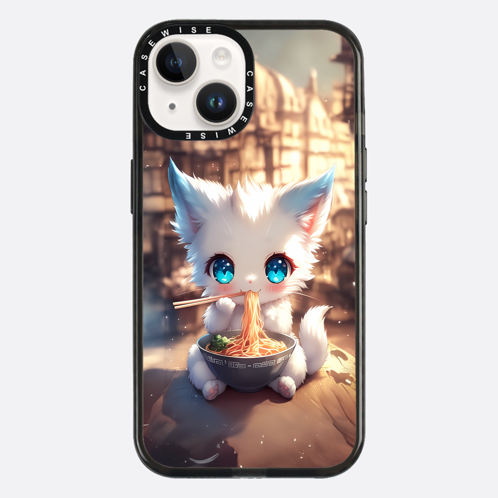White Baby Ramen Kitten - Etui