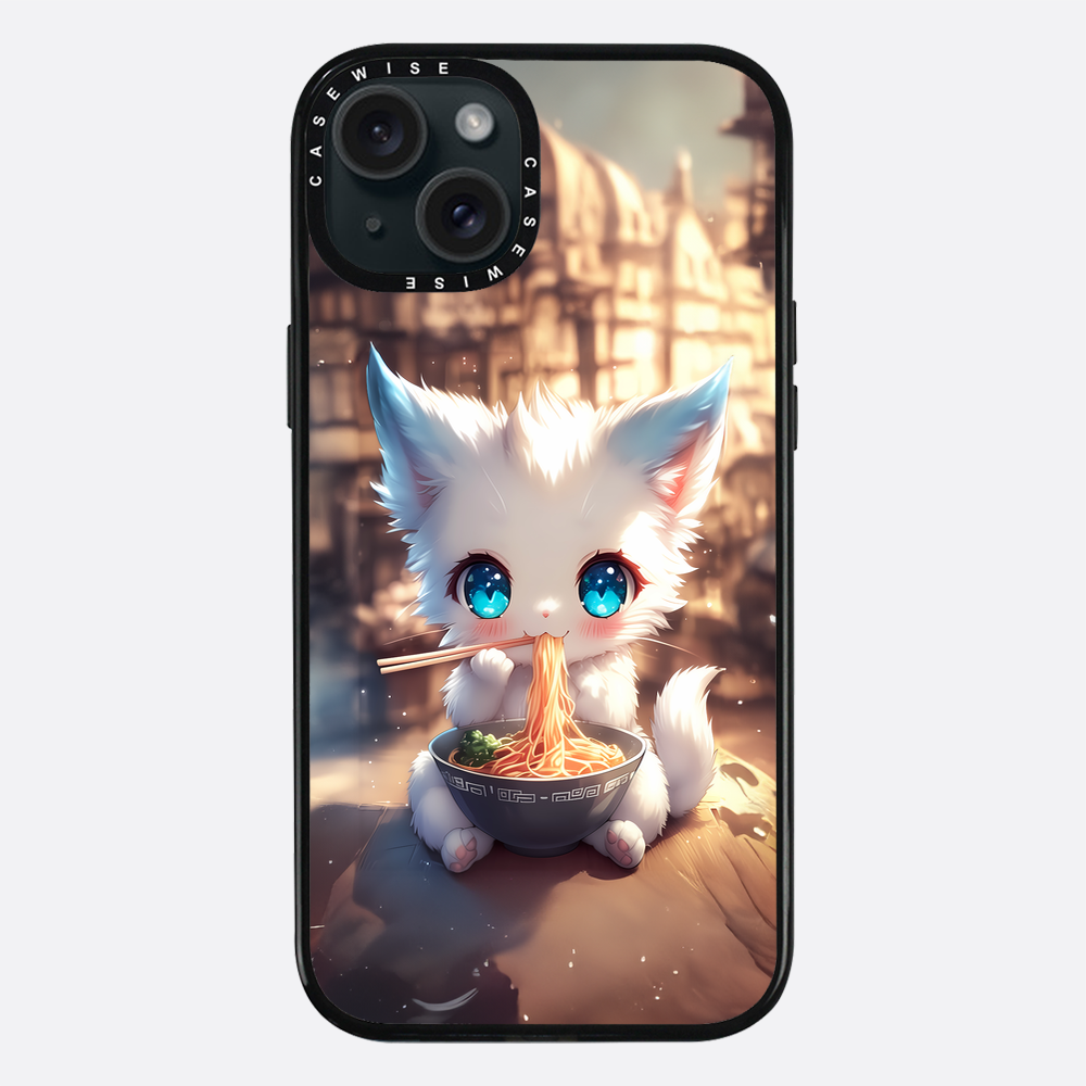White Baby Ramen Kitten - Etui