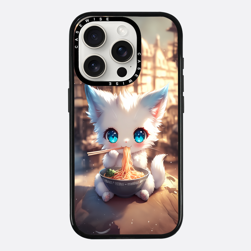 White Baby Ramen Kitten - Etui