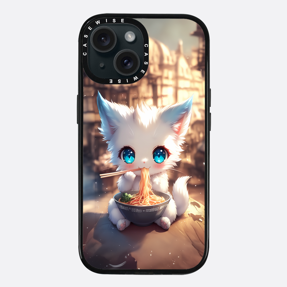 White Baby Ramen Kitten - Etui