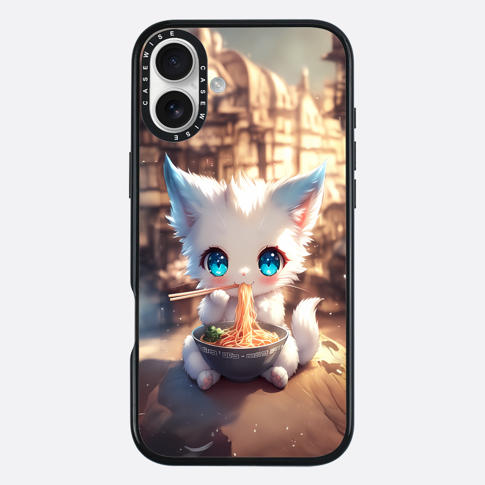 White Baby Ramen Kitten - Etui