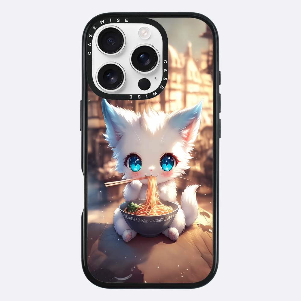 White Baby Ramen Kitten - Etui
