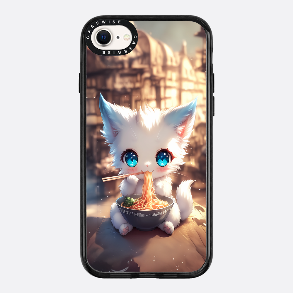 White Baby Ramen Kitten - Etui