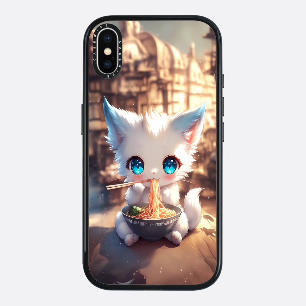 White Baby Ramen Kitten - Etui