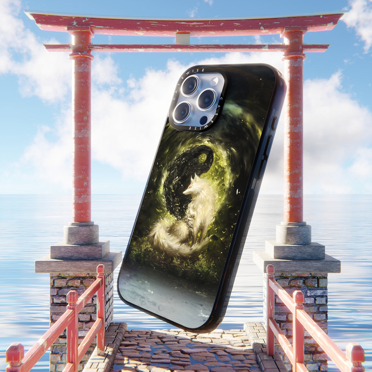 Green Kitsune Harmony - Etui