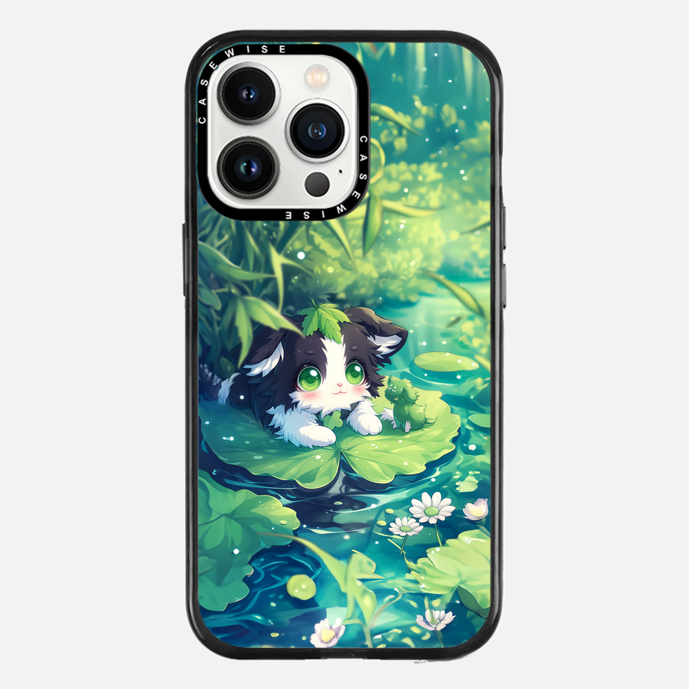 Cannabis Cat at the pond - Etui