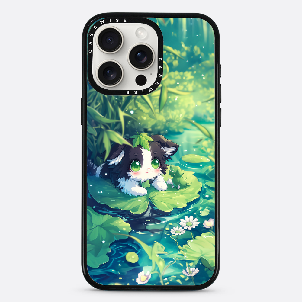 Cannabis Cat at the pond - Etui