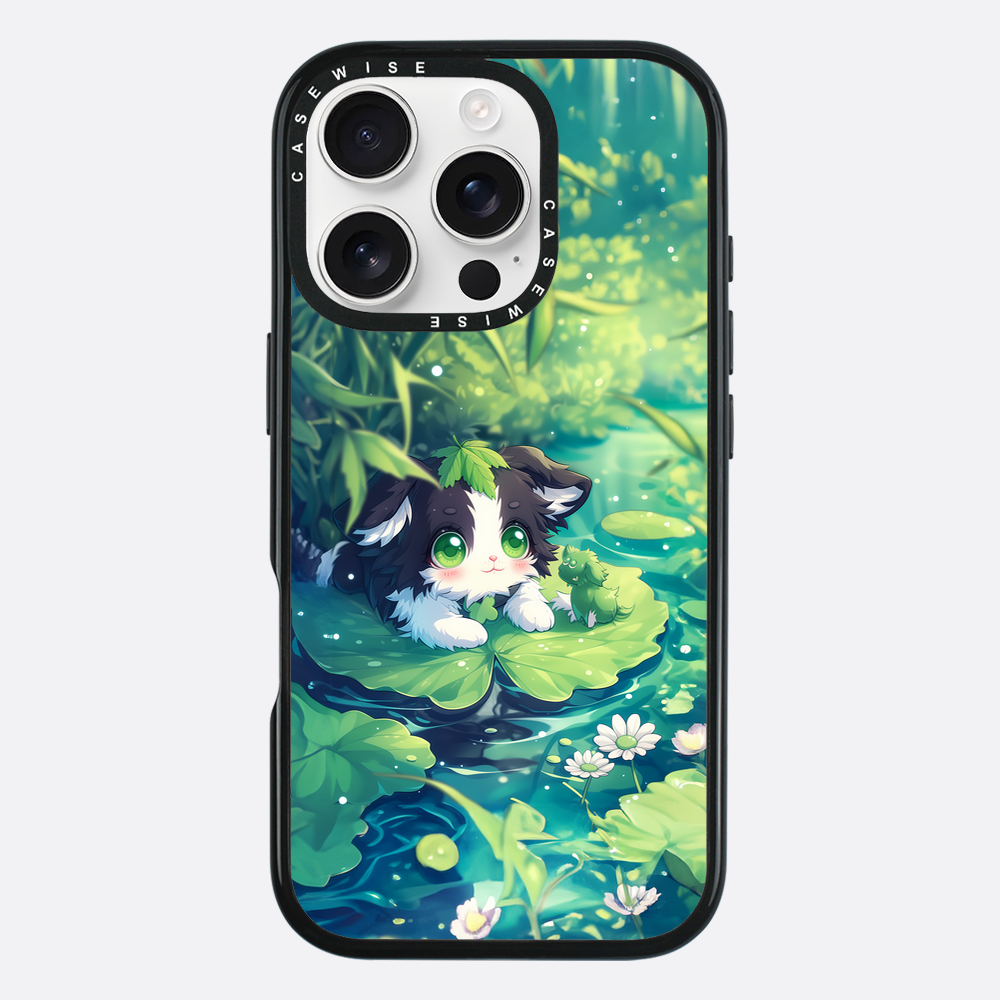 Cannabis Cat at the pond - Etui
