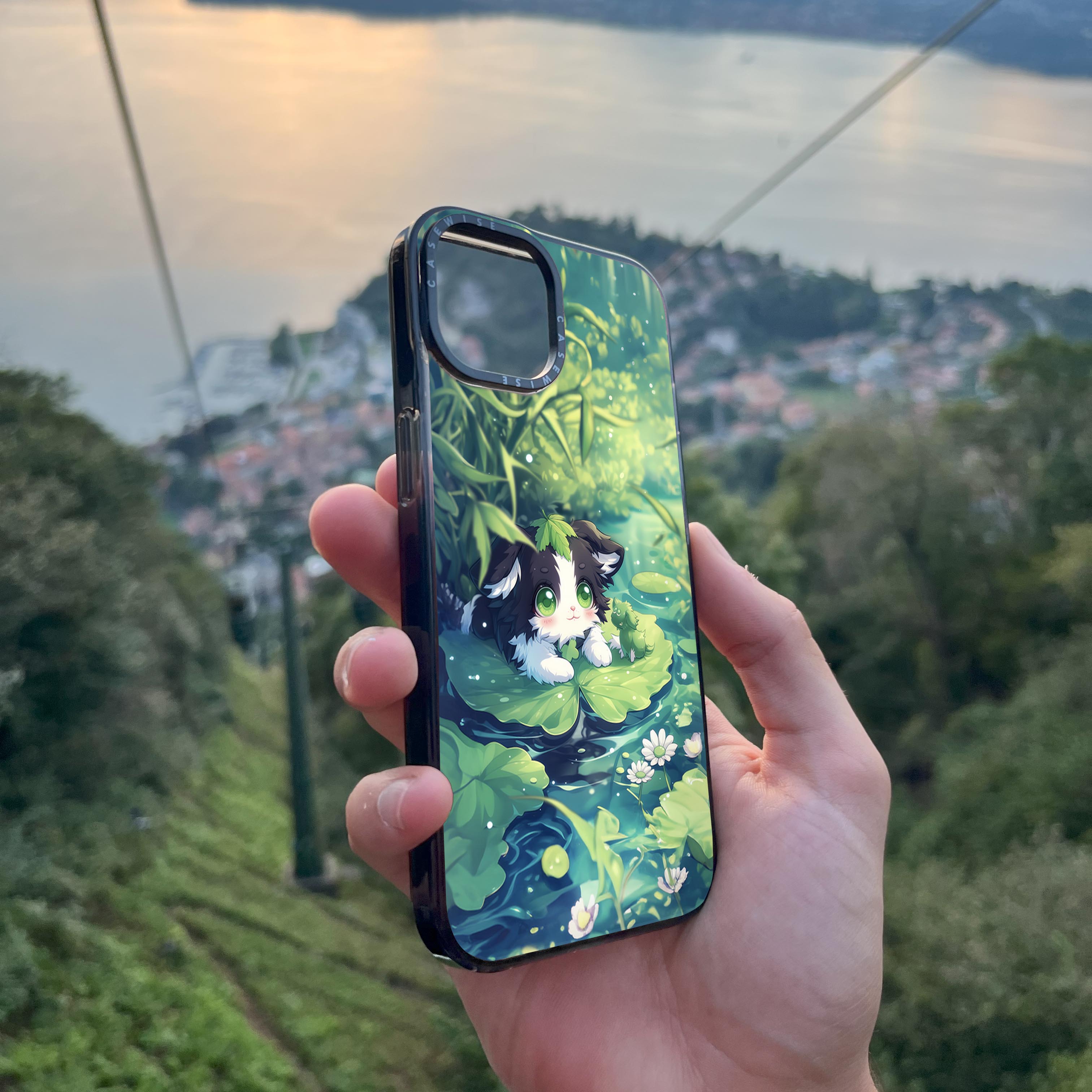 Cannabis Cat at the pond - Etui