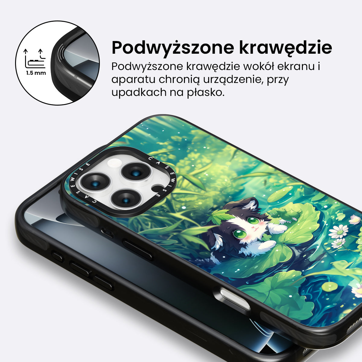 Cannabis Cat at the pond - Etui