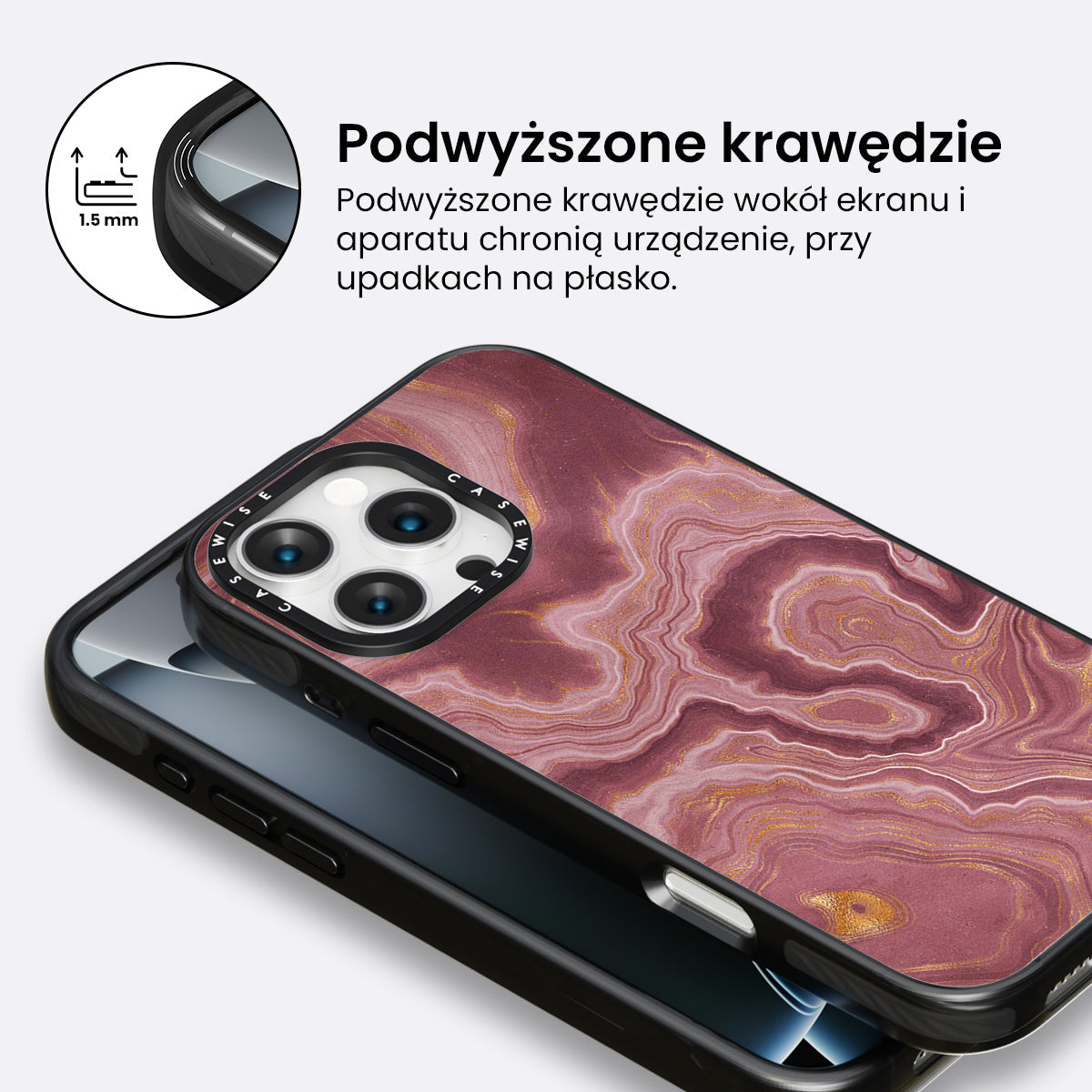 Pink Agate Texture 04 - Etui