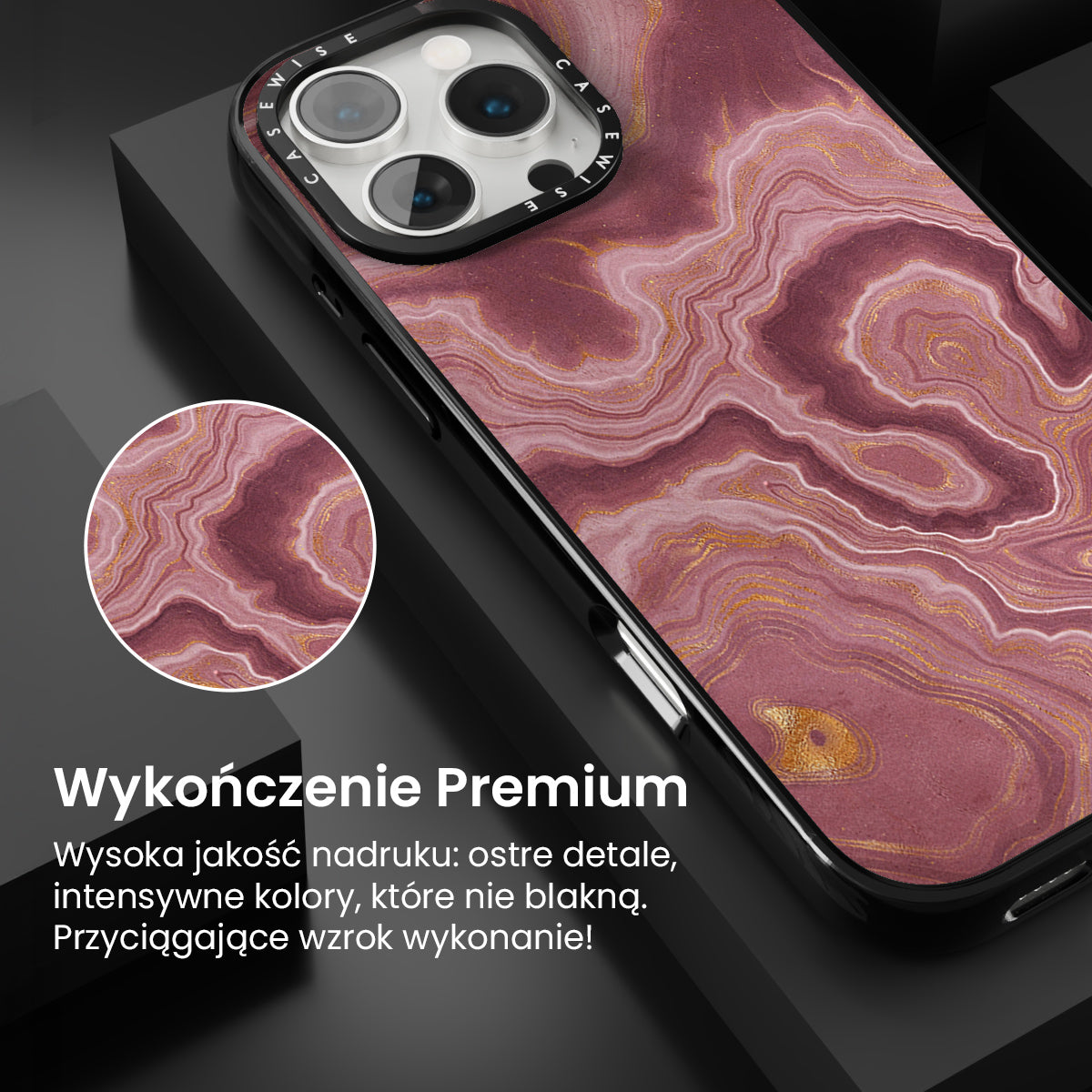 Pink Agate Texture 04 - Etui