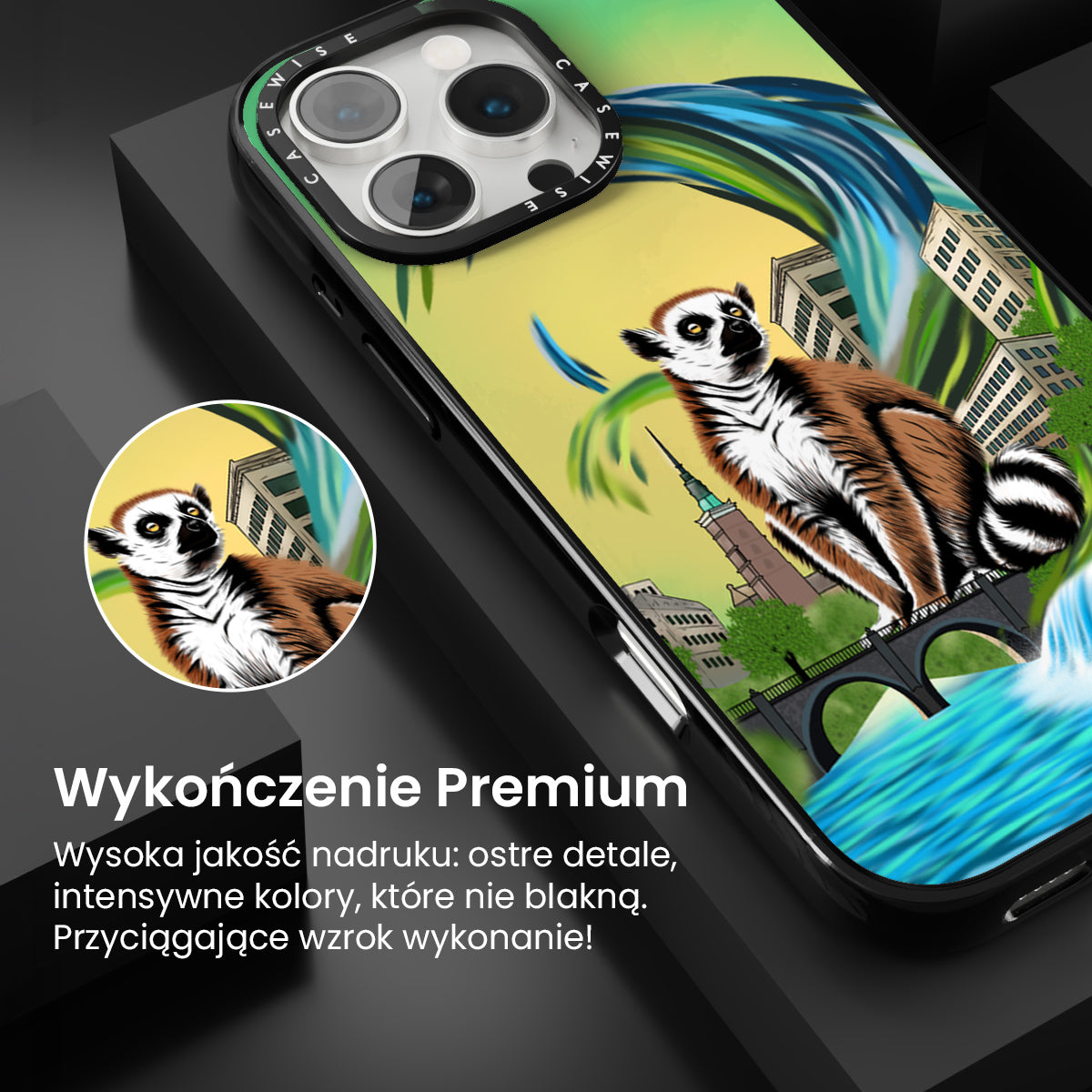 Lemur koroniasty w eko mieście - Etui