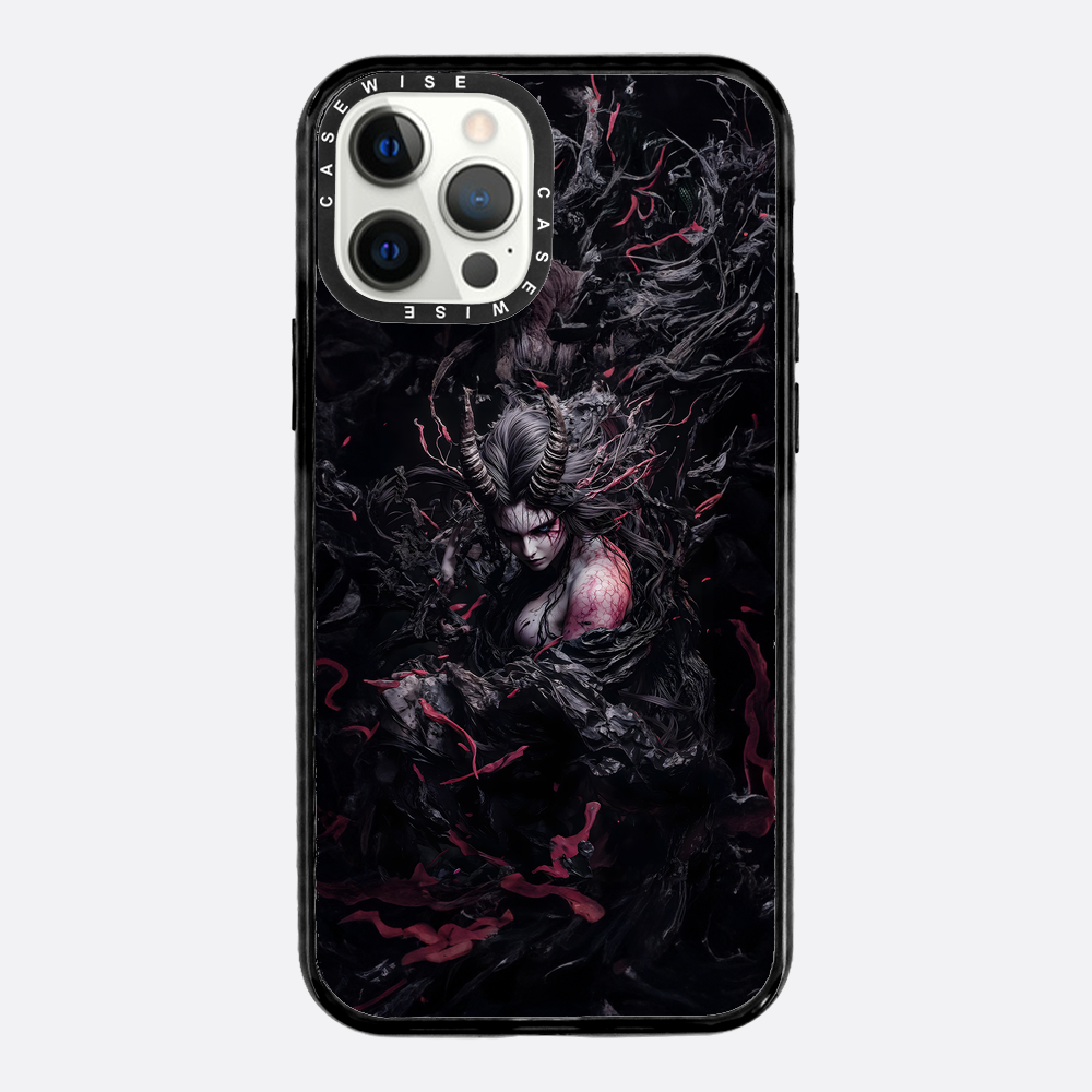 Czarna gotycka dama demon - Etui