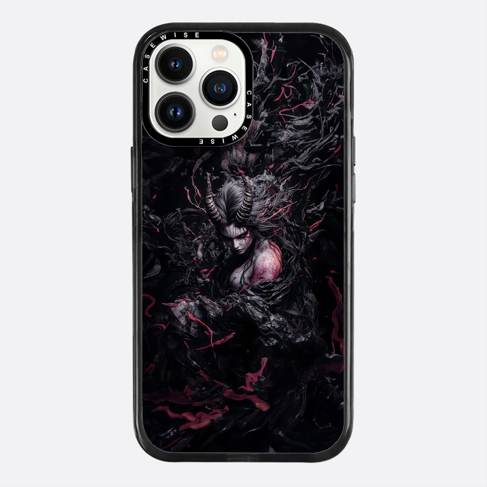 Czarna gotycka dama demon - Etui