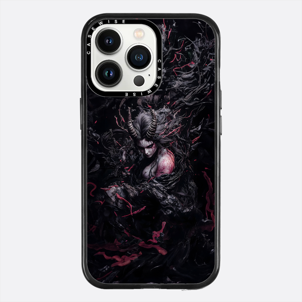 Czarna gotycka dama demon - Etui
