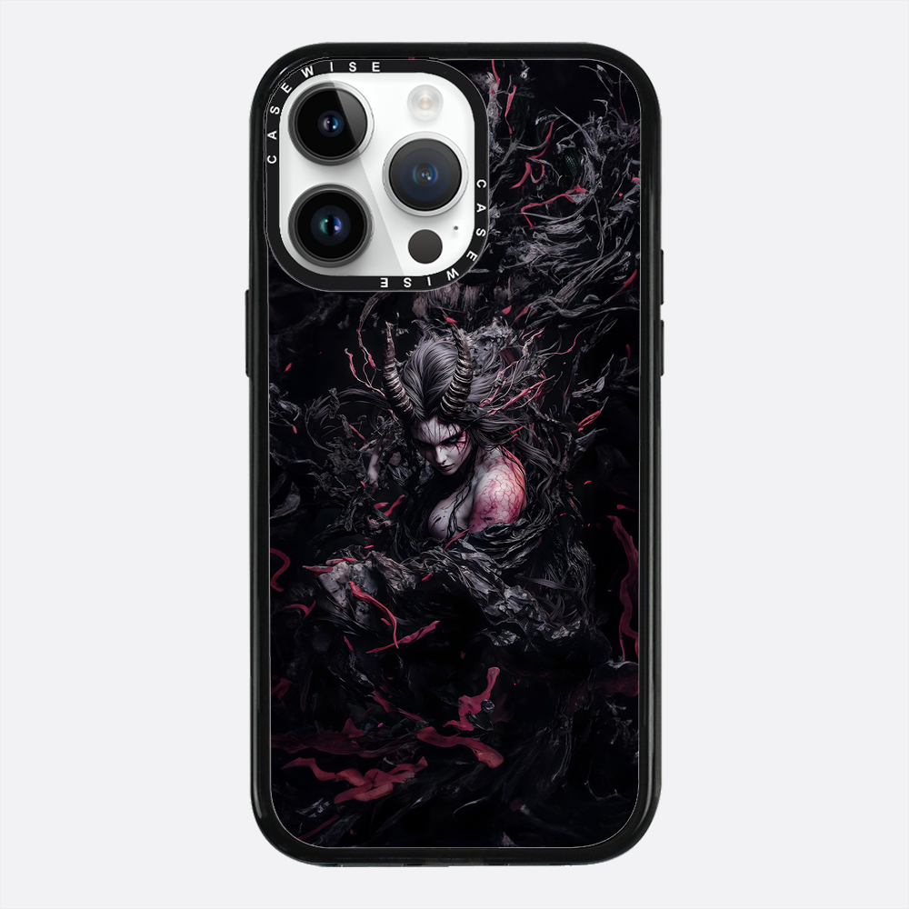 Czarna gotycka dama demon - Etui