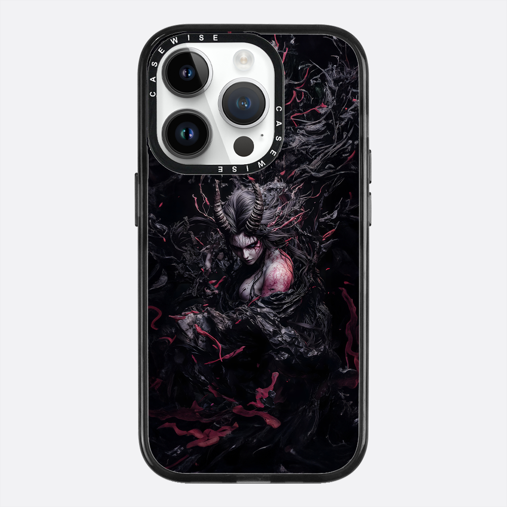 Czarna gotycka dama demon - Etui
