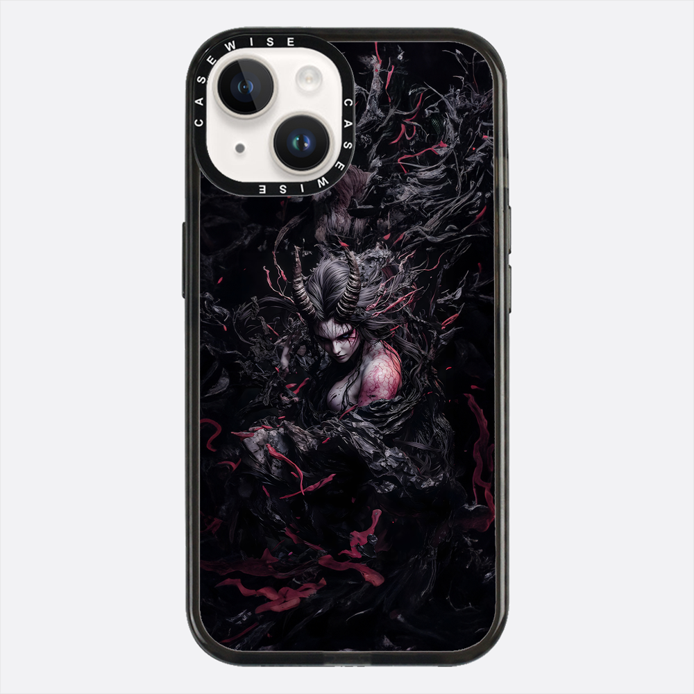 Czarna gotycka dama demon - Etui