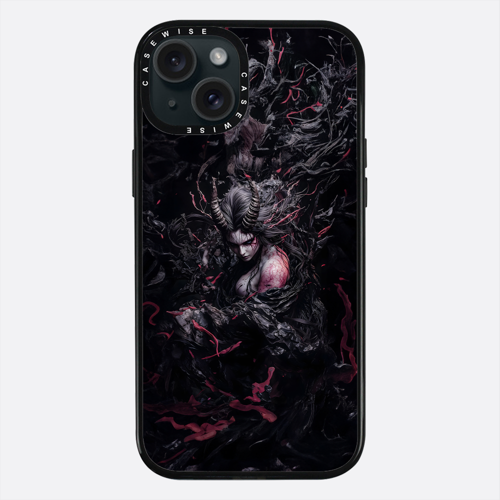 Czarna gotycka dama demon - Etui