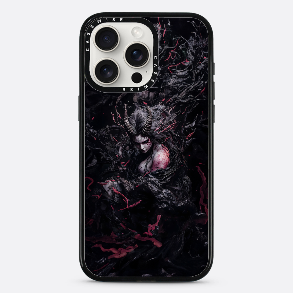 Czarna gotycka dama demon - Etui