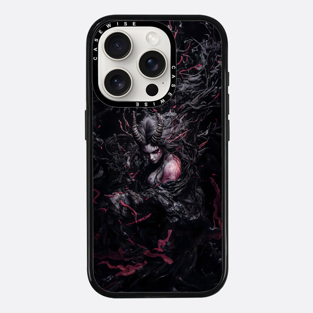 Czarna gotycka dama demon - Etui