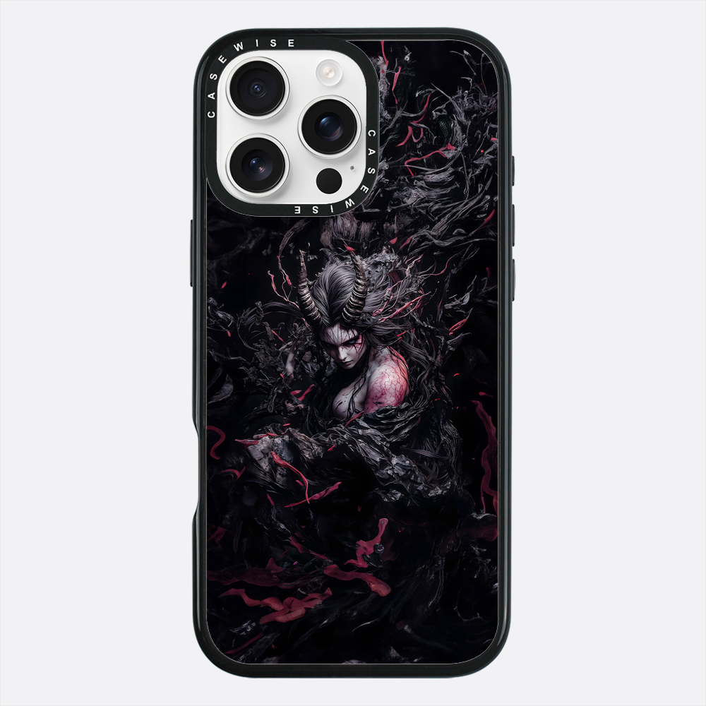Czarna gotycka dama demon - Etui