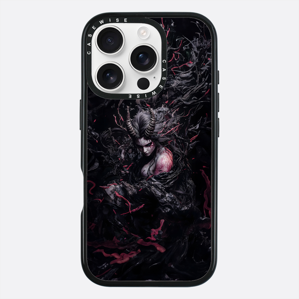 Czarna gotycka dama demon - Etui