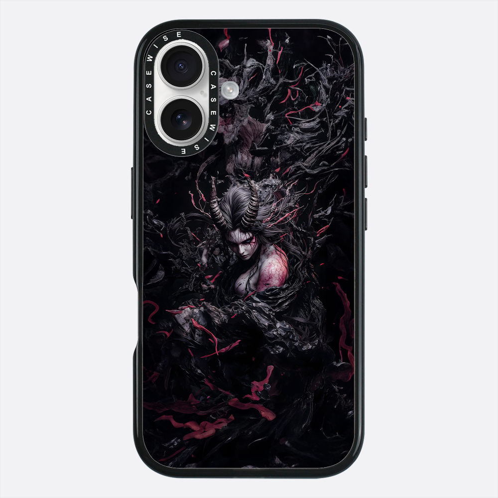 Czarna gotycka dama demon - Etui